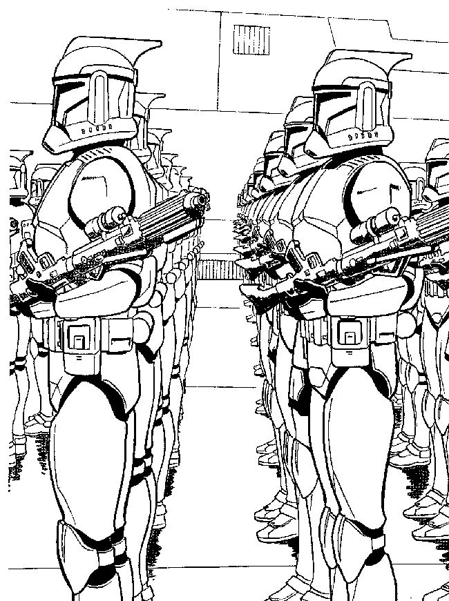 Print Star wars Attack of the Clones kleurplaat